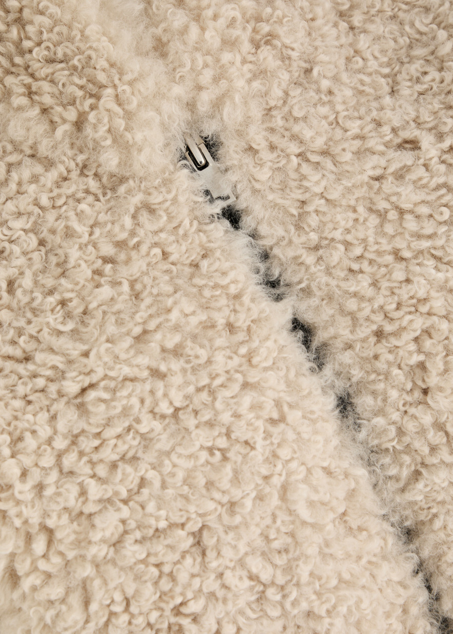 Isabel Marant étoile Anasta Faux Shearling Jacket Ecru