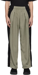 ADER error Khaki Paneled Trousers