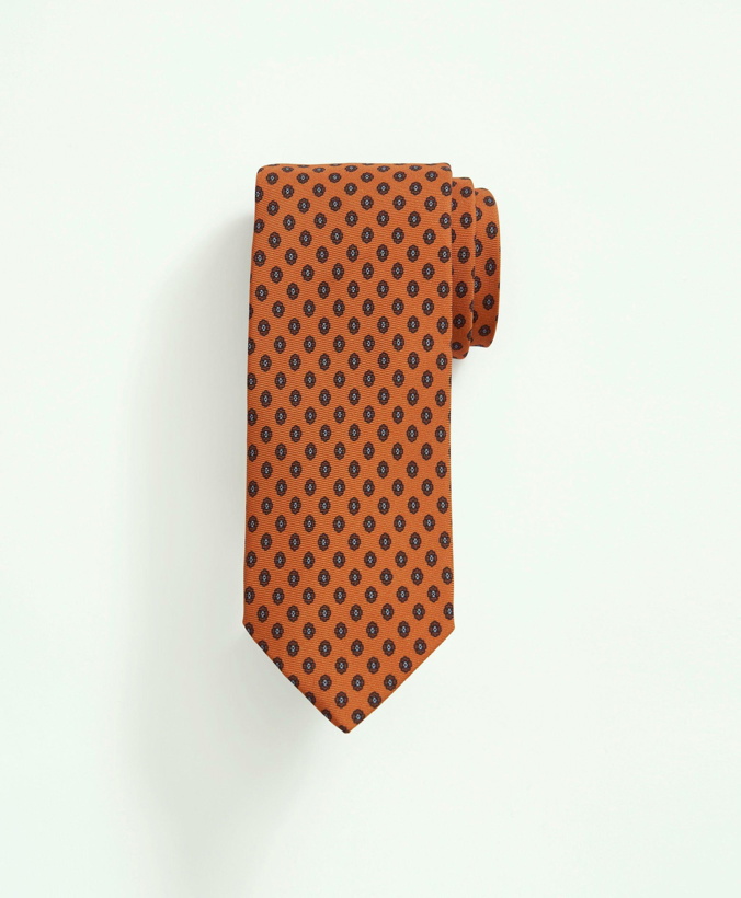 Photo: Brooks Brothers Men's Silk Classic Floral Tie | Orange