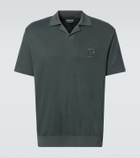 Giorgio Armani Logo cotton and cashmere polo shirt