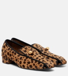 Herbert Levine Showtime leopard-print calf hair loafer pumps