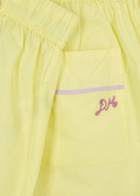 Damson Madder Kitty Cotton-poplin Shorts Yellow