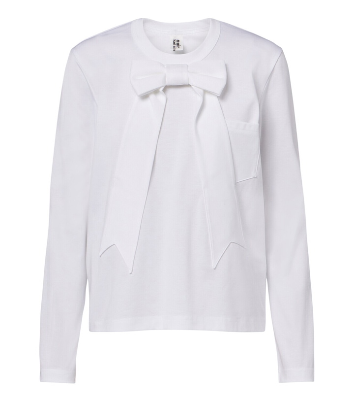 Photo: Noir Kei Ninomiya Bow-detail cotton jersey top
