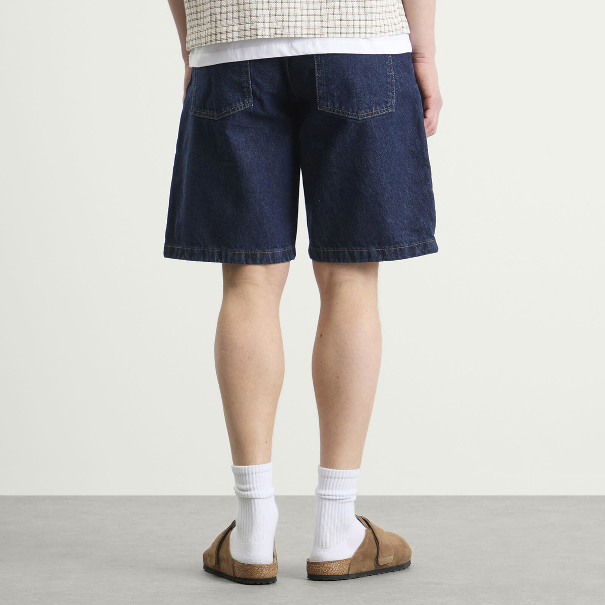 Edwin Men's Worker Short in Mid Marble Wash