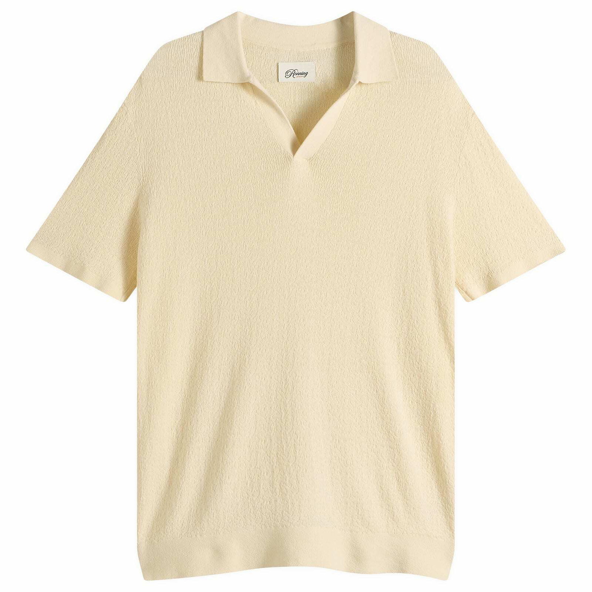 END. x Ronning Men's Textured Polo Shirt in Stone
