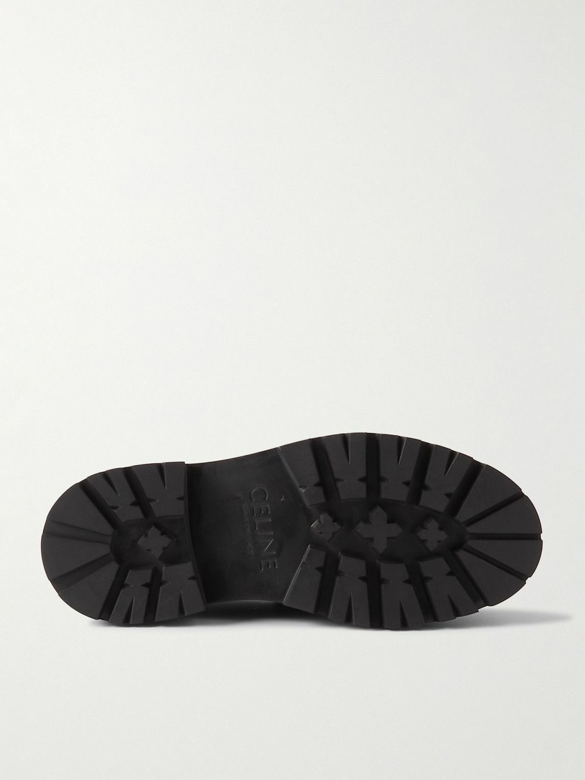 CELINE - Exaggerated-Sole Croc-Effect Leather Loafers - Green