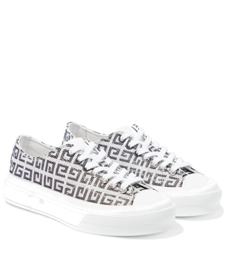 Photo: Givenchy - City 4G jacquard low-top sneakers