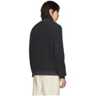 Harmony Grey Wool Sergio Half-Zip Sweater