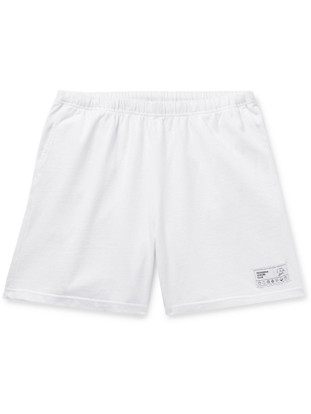 Photo: PASADENA LEISURE CLUB - Leisure Logo-Appliquéd Cotton-Jersey Shorts - White - S