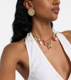 Self-Portrait Faux pearl-embellished earrings