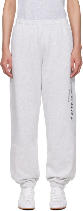 Photo: Sporty & Rich Gray 'NY Health Club' Sweatpants