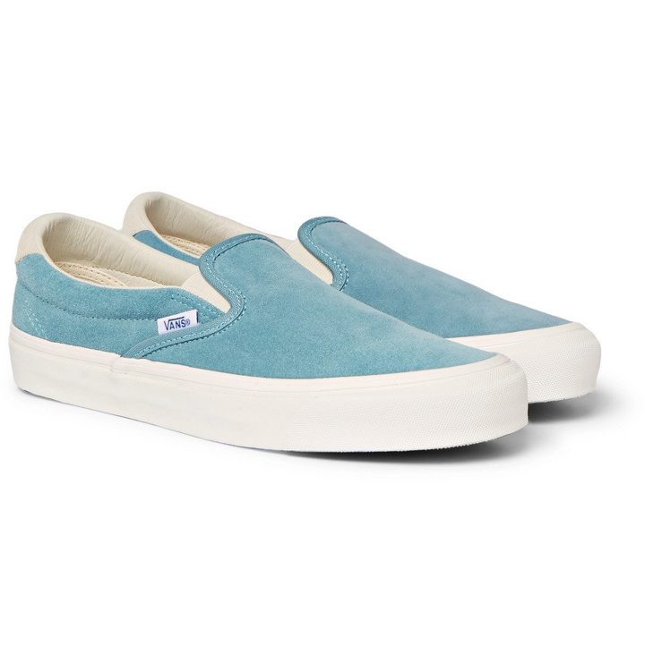 Photo: Vans - OG Classic LX Suede Slip-On Sneakers - Men - Light blue