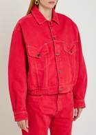 Versace Blouson Denim Jacket Red