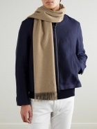 Loro Piana - Logo-Embroidered Fringed Cashmere Scarf