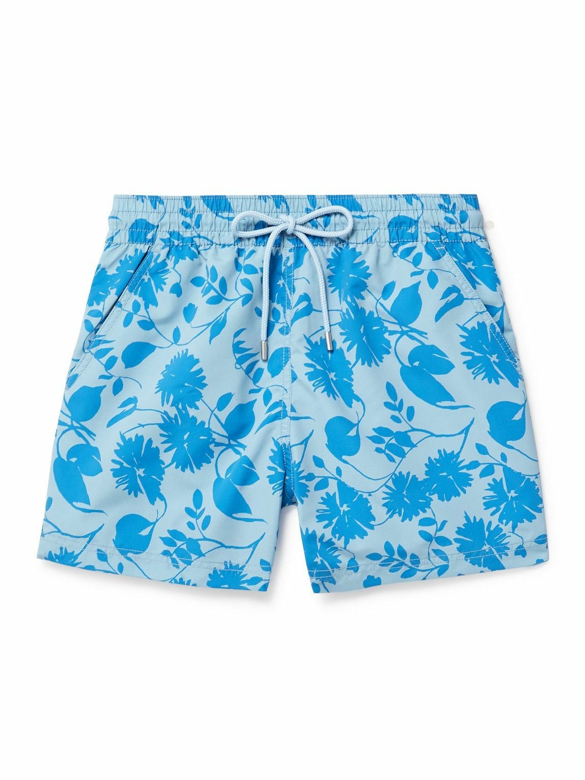 Photo: Atalaye - Altura Mid-Length Printed Recycled Swim Shorts - Blue