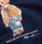 POLO RALPH LAUREN - Printed Fleece-Back Cotton-Blend Jersey Sweatshirt - Blue