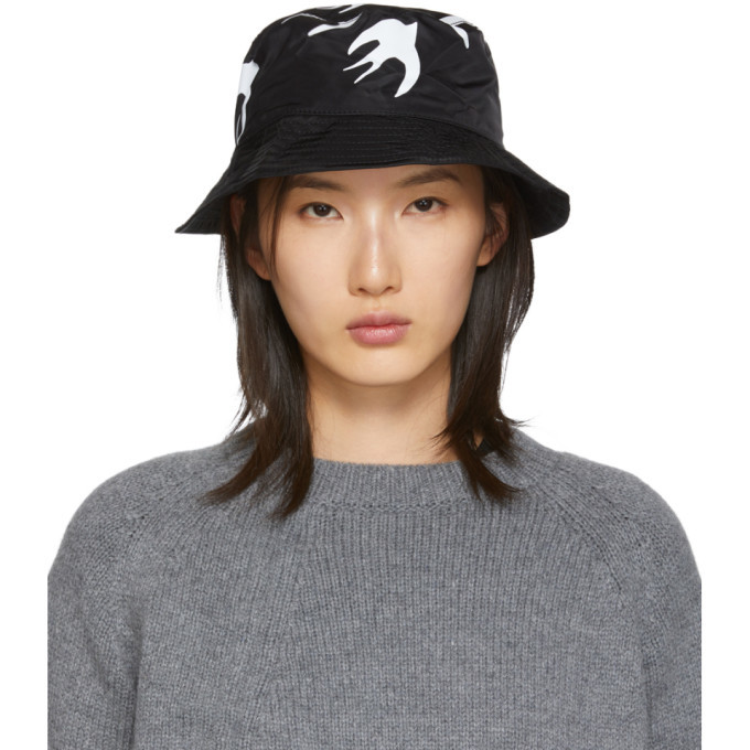 McQ Alexander McQueen Black Swallow Bucket Hat McQ Alexander McQueen