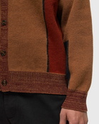 By Parra Your Stupid Shed Knitted Cardigan Brown Zippers & Cardigans