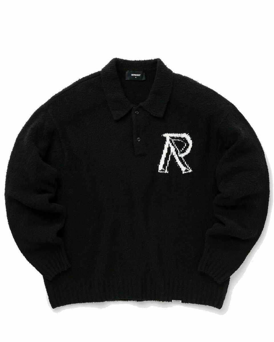 Photo: Represent Initial Boucle Polo Black - Mens - Pullovers