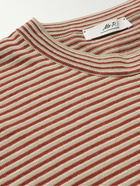 Mr P. - Striped Cotton and Linen-Blend T-Shirt - White