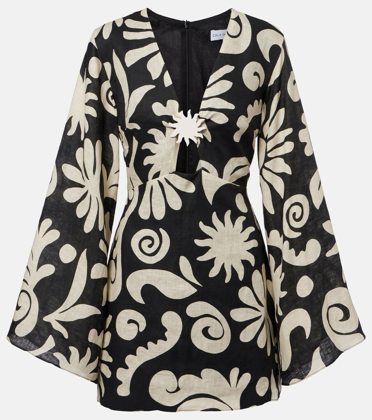 Cala de la Cruz Vera printed linen minidress