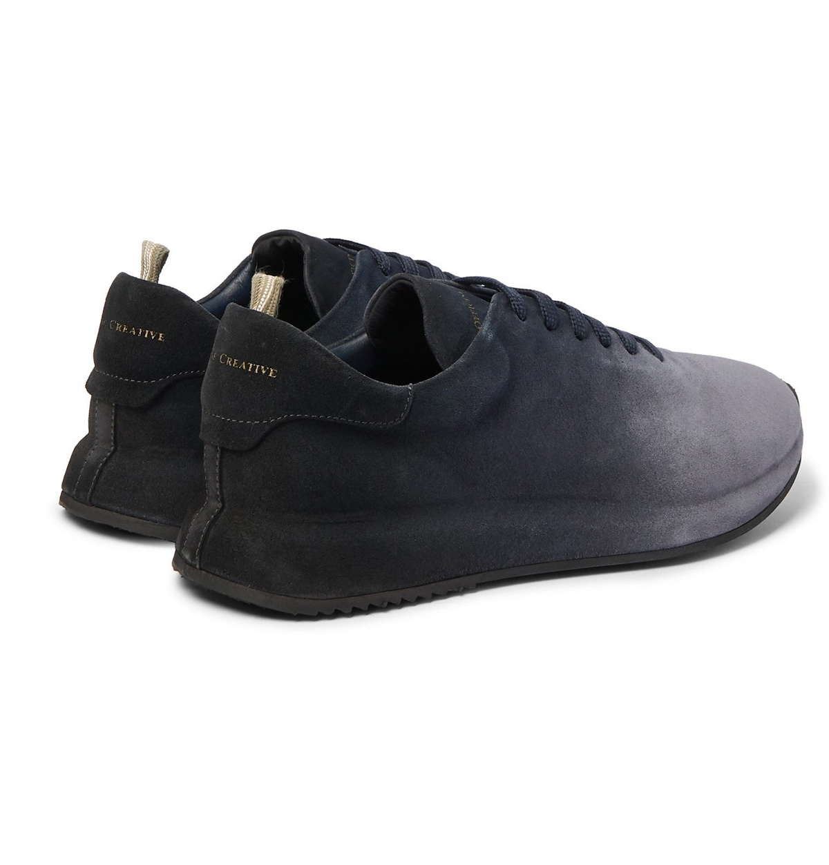 Officine Creative - Race Lux Burnished-Leather Sneakers - Blue Officine ...