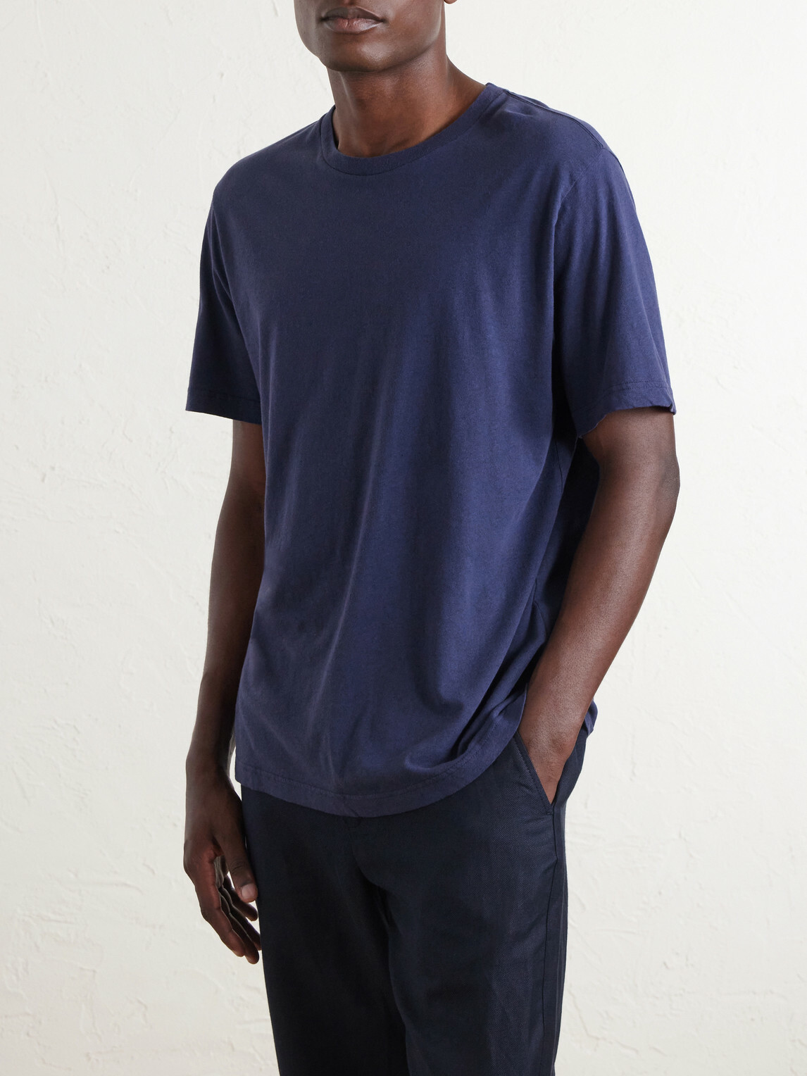 Frescobol Carioca - Dinis Linen-Blend T-Shirt - Blue