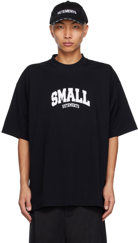Photo: VETEMENTS Black 'Small' T-Shirt