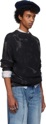 Khoki Navy Hand-Dyed Knit Sweater