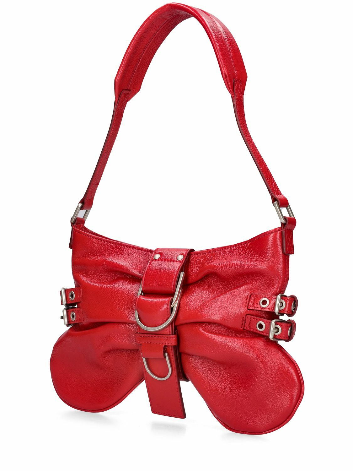 BLUMARINE - Large Butterfly Leather Shoulder Bag Blumarine