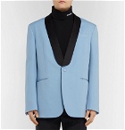CALVIN KLEIN 205W39NYC - Light-Blue Oversized Satin-Trimmed Wool Tuxedo Jacket - Men - Light blue