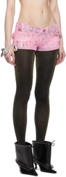 ALL-IN Multicolor Jewelry Tights Denim Shorts