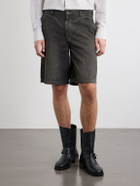 Enfants Riches Déprimés - Straight-Leg Distressed Cotton and Linen-Blend Twill Shorts - Gray