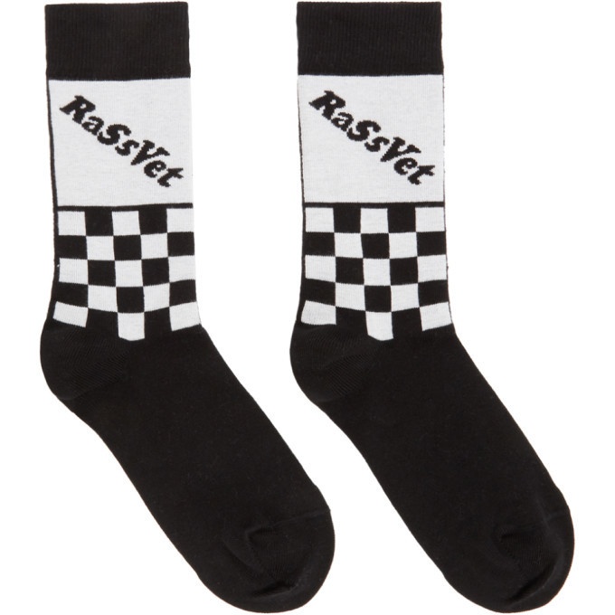 Photo: Rassvet Black Check Logo Sport Socks