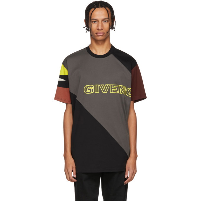 Photo: Givenchy Black Sporty Printed Oversized T-Shirt