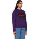 Vier Purple Box Logo Sweathshirt