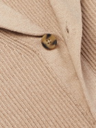 Hartford - Shawl-Collar Ribbed Cotton and Cashmere-Blend Cardigan - Neutrals