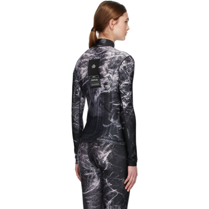 S.R. STUDIO. LA. CA. Black Fern Fitted Turtleneck