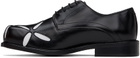 Stefan Cooke SSENSE Exclusive Black & White Slashed Square Toe Derbys