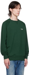 Balmain Green Flocked Sweatshirt