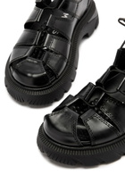 Miista Eunice Cut-out Leather Sandals Black