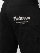 ALEXANDER MCQUEEN - Grafiti Denim Cotton Jeans