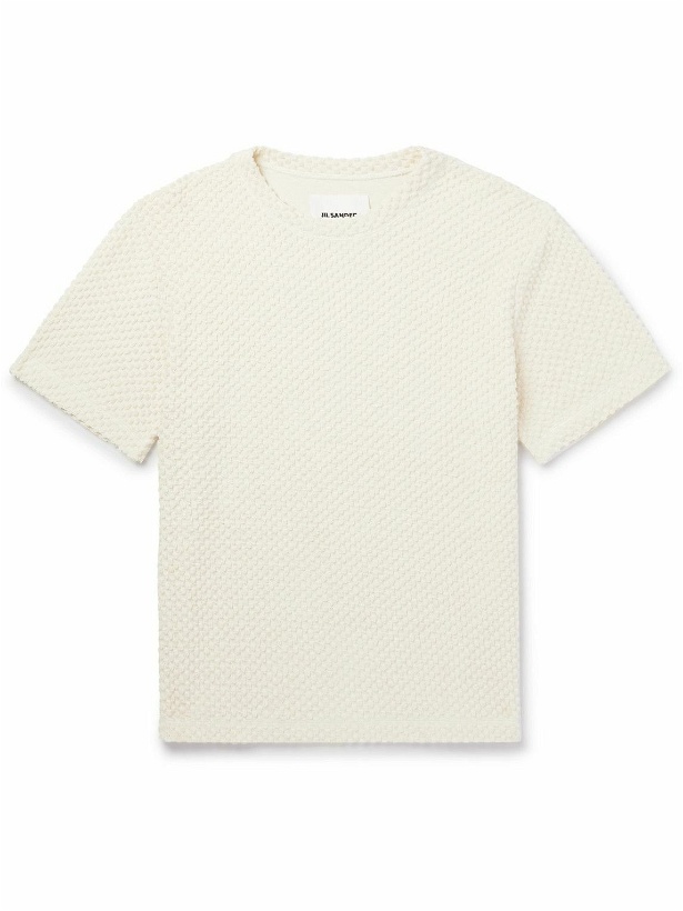 Photo: Jil Sander - Cotton-Blend Terry T-Shirt - Neutrals