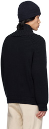 Jacquemus Navy Le Raphia 'Le Cardigan Arco' Sweater