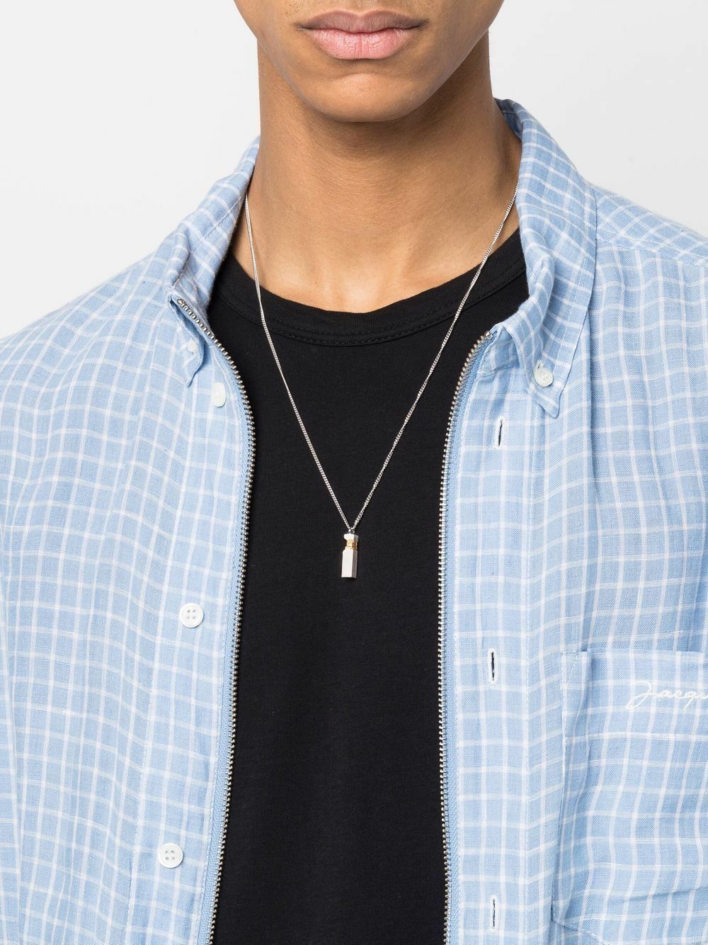 Tom Wood Mined Cube Diamond Pendant Necklace Tom Wood