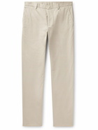 Etro - Slim-Fit Straight-Leg Cotton-Blend Gabardine Trousers - Neutrals