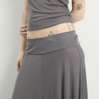 ST. Agni Women's Fluid Jersey Skirt in Soot