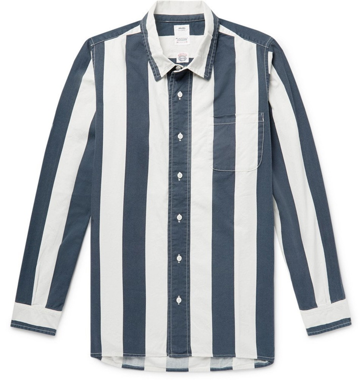 Photo: visvim - Striped Cotton-Twill Shirt - Navy