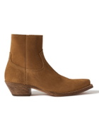 SAINT LAURENT - Lukas Suede Chelsea Boots - Brown