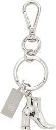 MM6 Maison Margiela Silver Anatomic Boot Charm Keychain